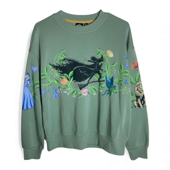 Women's Wicked Fleece Graphic Pullover Sweatshirt - Sage Green - S - Picture 1 of 4